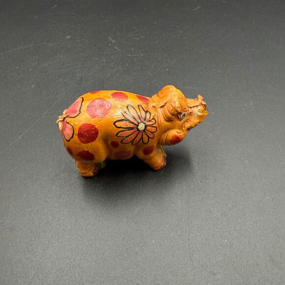 Vintage Hand Carved Pig Figurine Retro - Picture 3 of 10